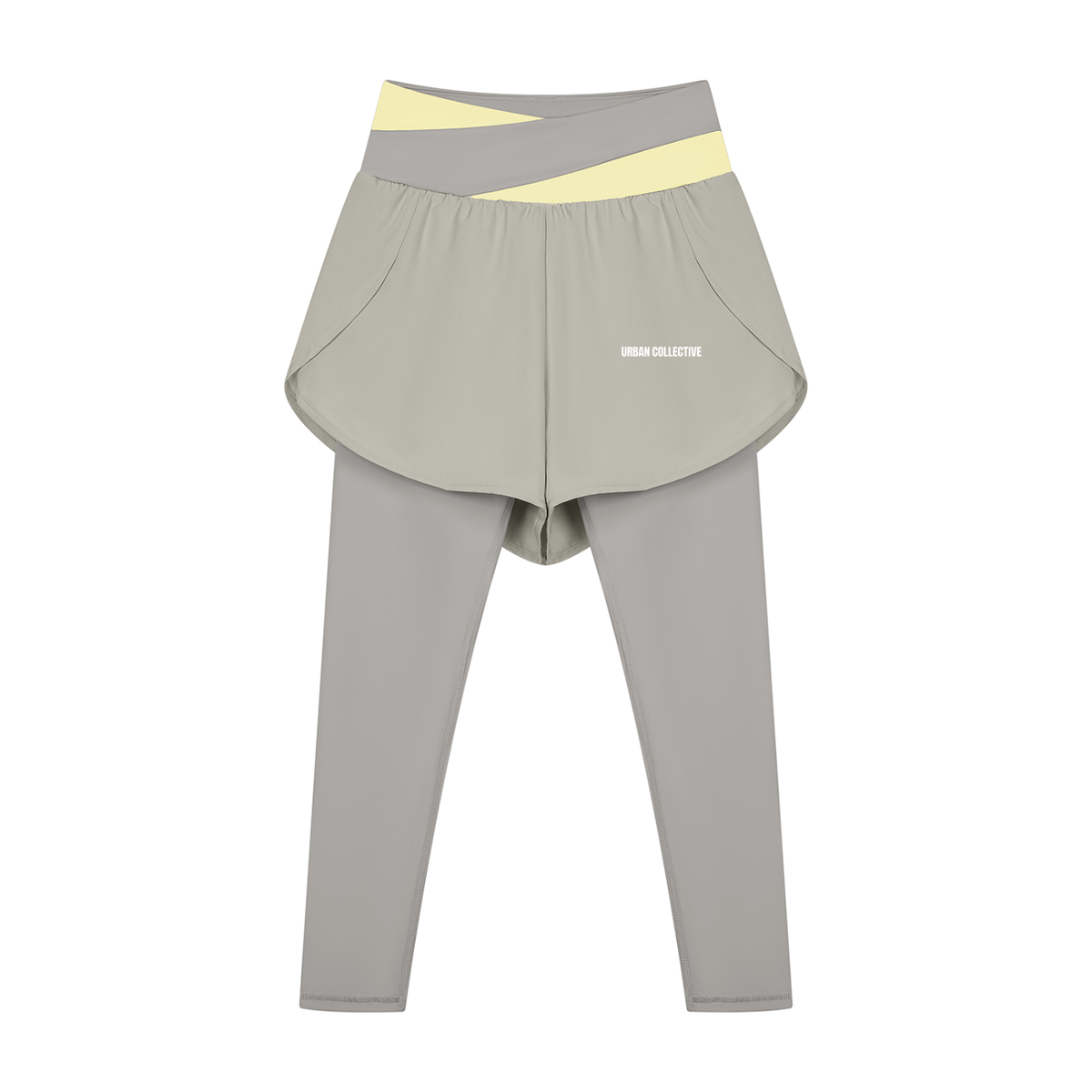 "Urban Culture Athletics" Women's Paneled High Waisted Yoga Leggings