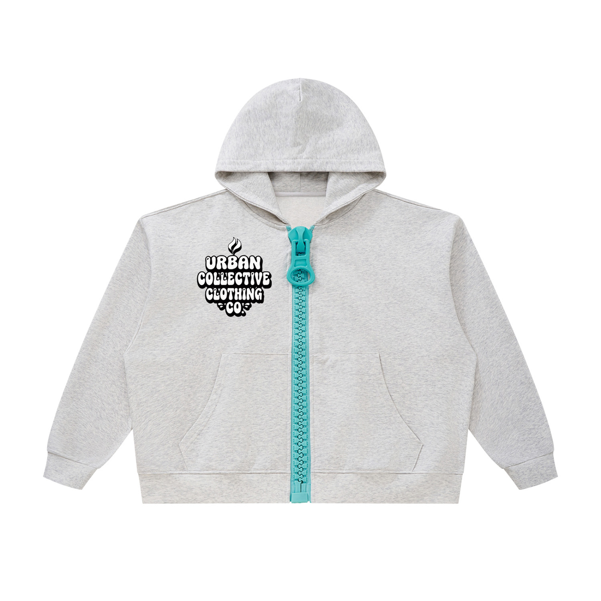 "Urban collective Clothing co" Unisex Oversized Chunky-Zip Boxy Hoodie