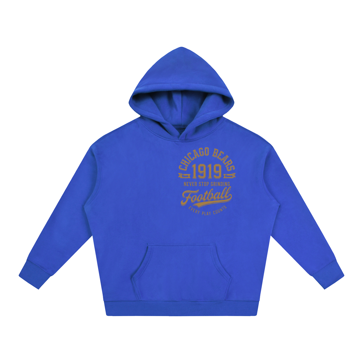 "Chicago Bears Football" Oversize Fleeced Hoodie