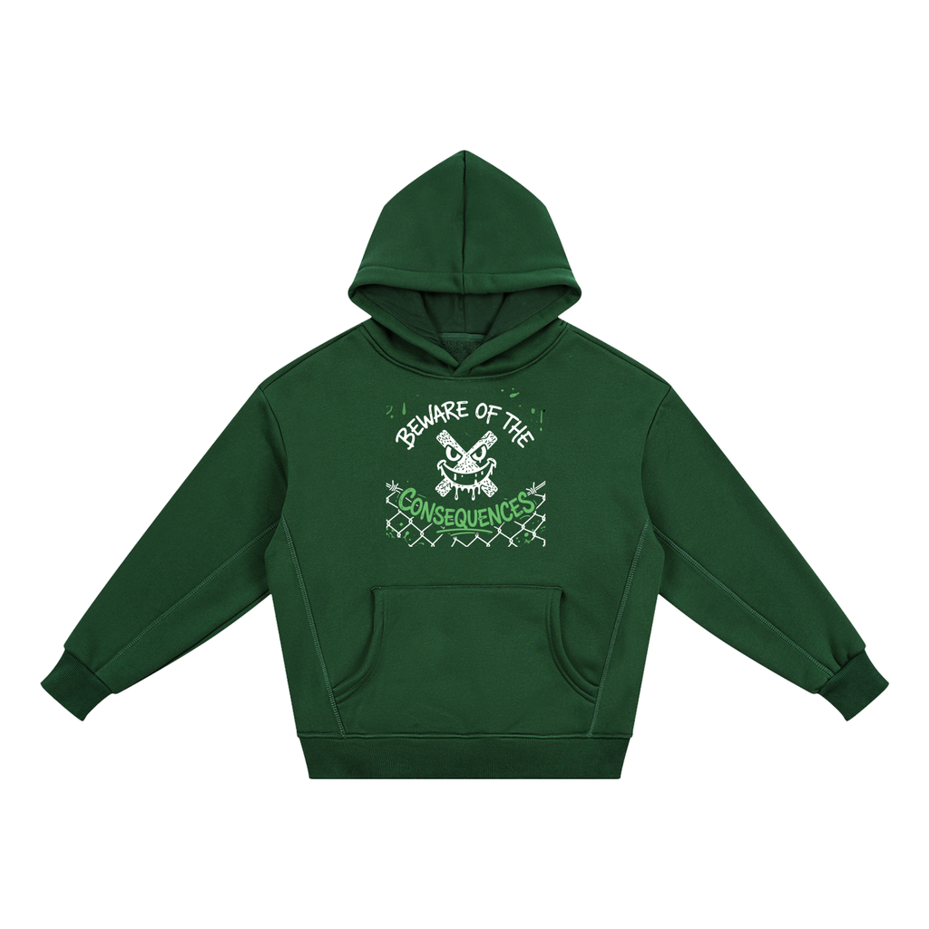 "Beware of the consequences" Essential Kids' Fleece Hoodie