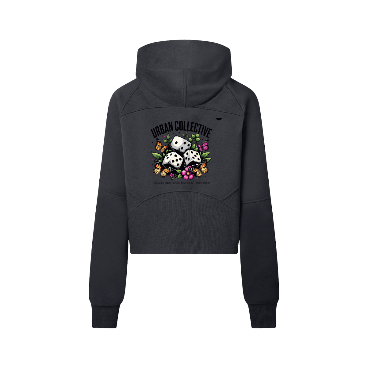 "Urban Collective Clothing co." Cropped Half-Zip Hoodie