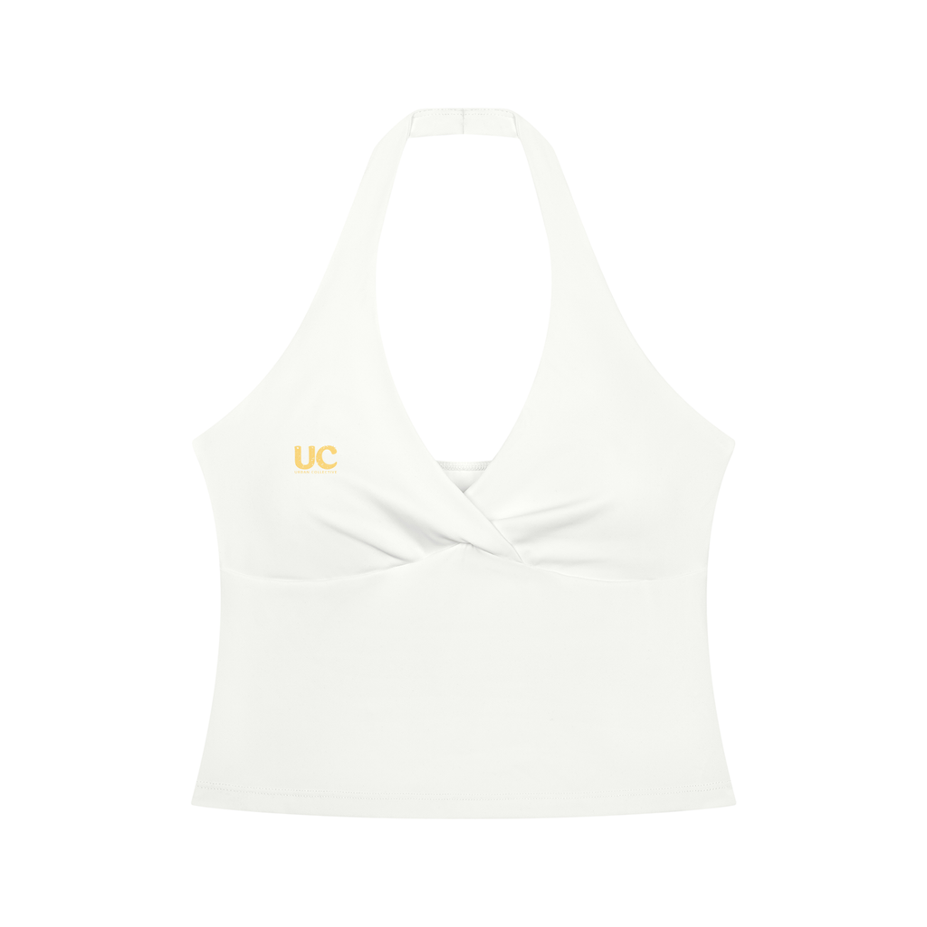 "Urban Collective Athletics" Women’s Ruched Halter Yoga Tank Top