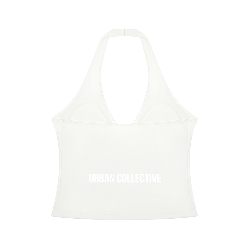 "Urban Collective Athletics" Women’s Ruched Halter Yoga Tank Top