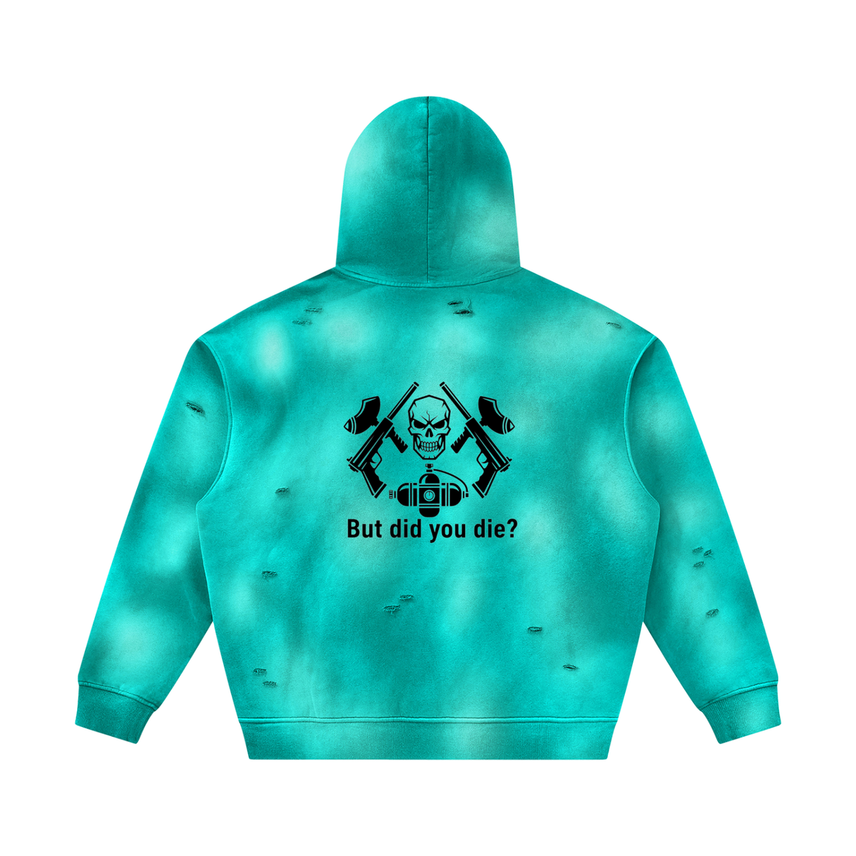 "urban collective foliage" Unisex Sunfade Frayed Fleece Hoodie