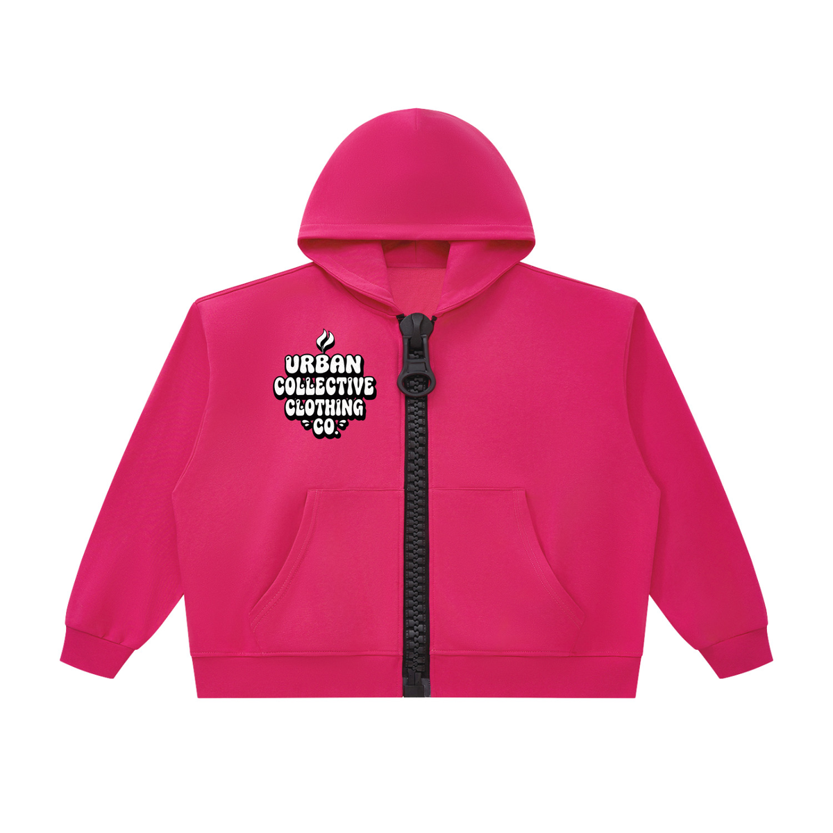 "Urban collective Clothing co" Unisex Oversized Chunky-Zip Boxy Hoodie
