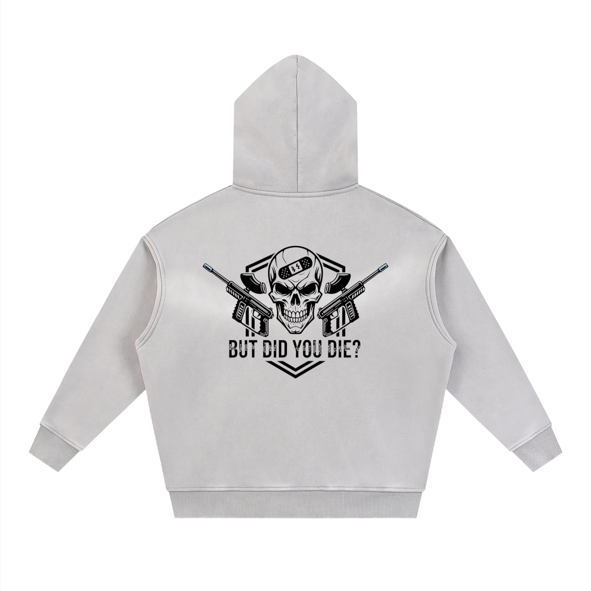 "But did you die? "Sunfade Two-way Zipper Boxy Fleece Hoodie