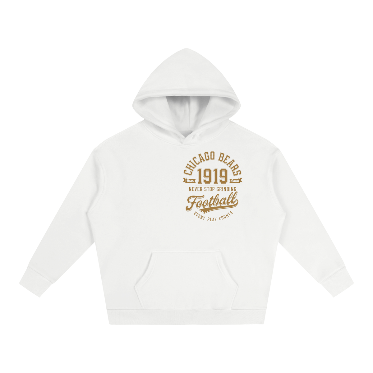 "Chicago Bears Football" Oversize Fleeced Hoodie