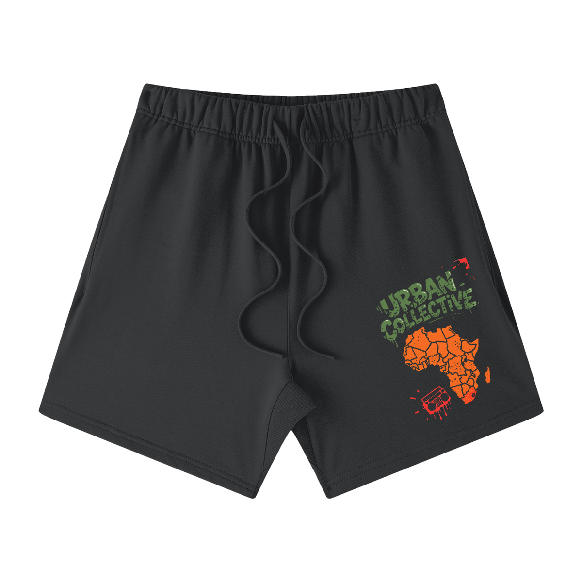 "Urban collective Athletics" Unisex Earth Tone Loose Fit Cotton Shorts