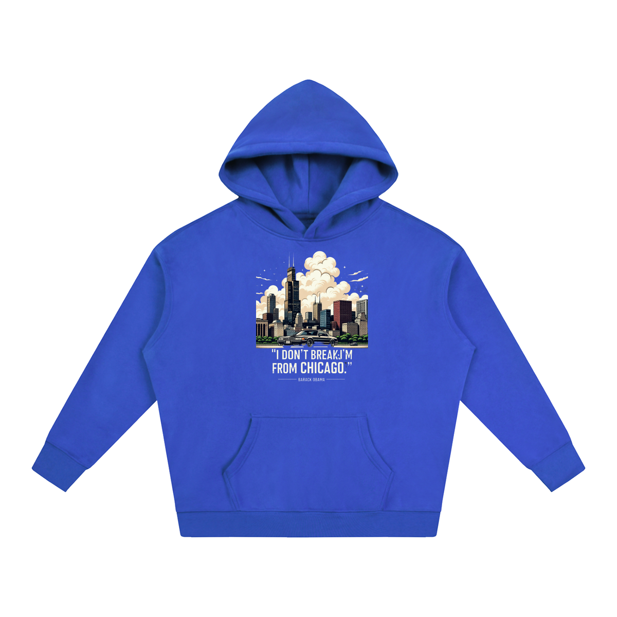 "Obama Quote" Oversize Fleeced Hoodie