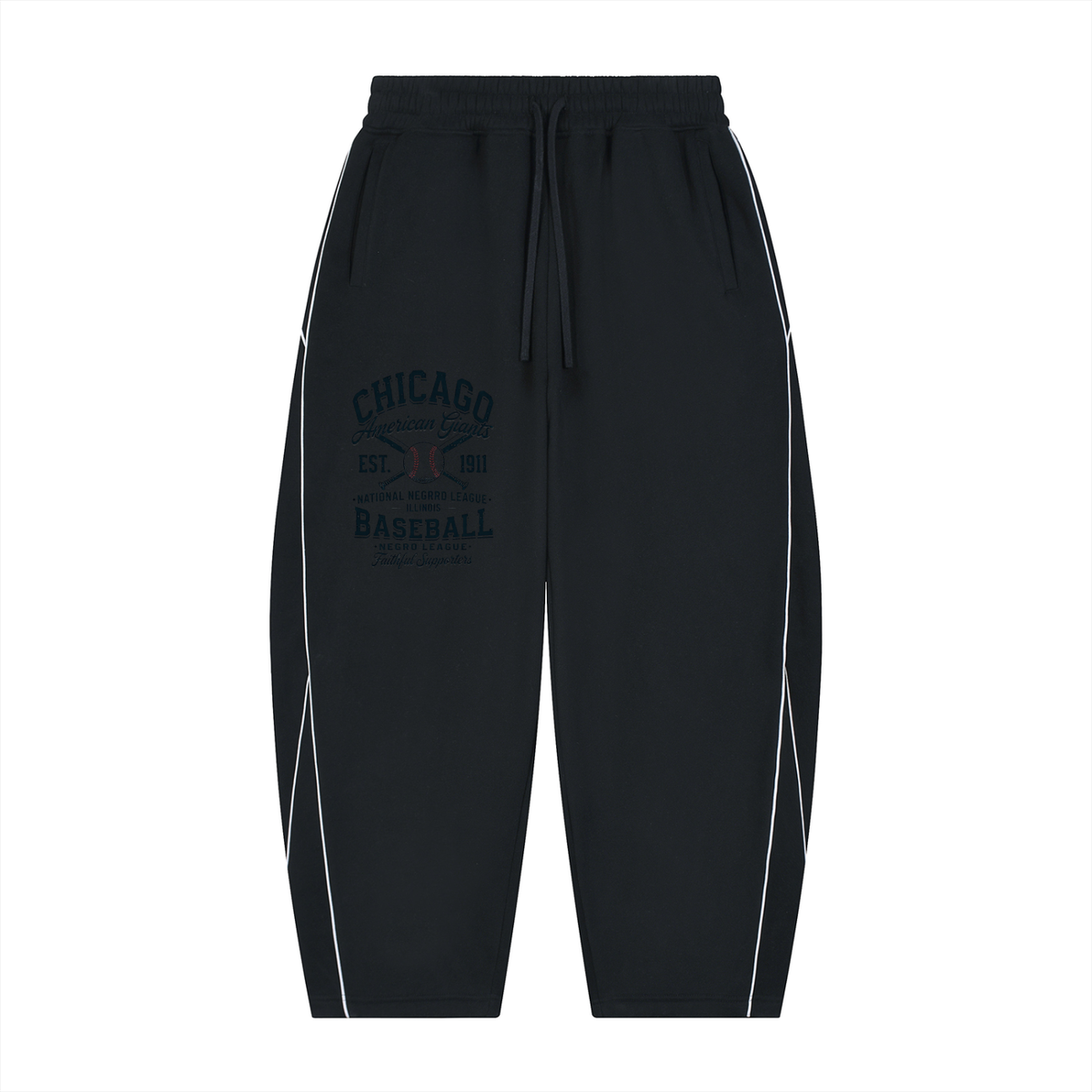 "Chicago Giants" Unisex Piping Fleece Barrel Leg Sweatpants