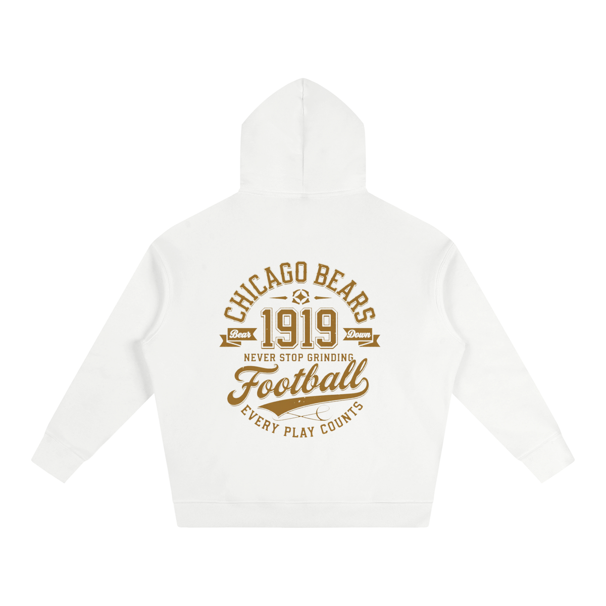 "Chicago Bears Football" Oversize Fleeced Hoodie