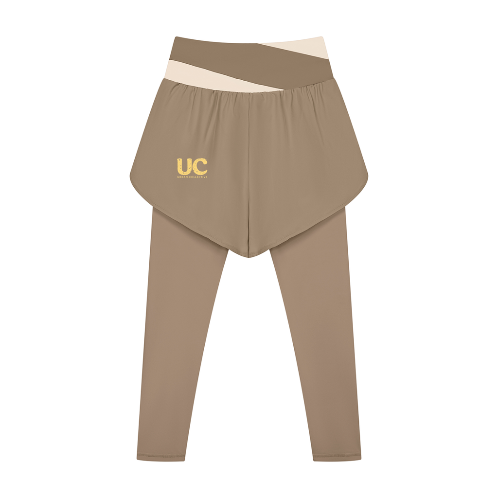 "Urban Culture Athletics" Women's Paneled High Waisted Yoga Leggings