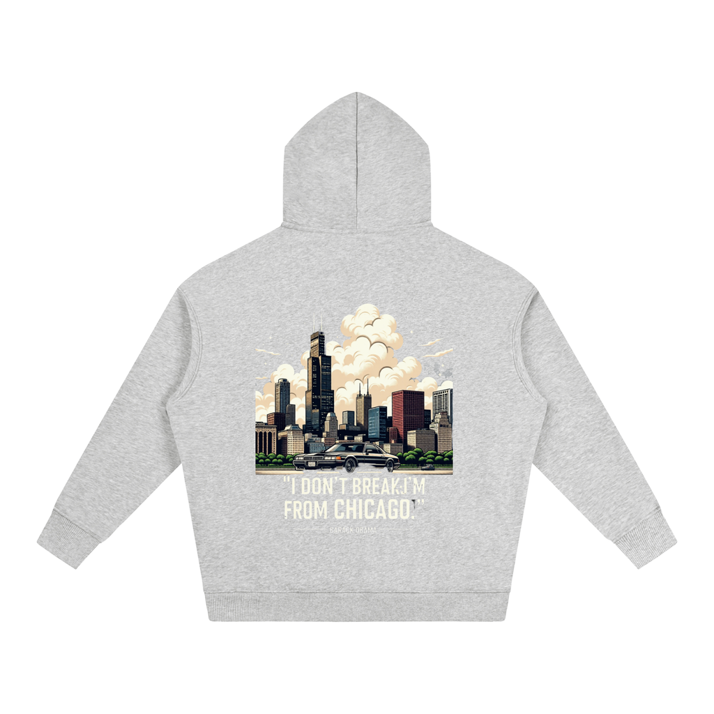 "Obama Quote" Oversize Fleeced Hoodie