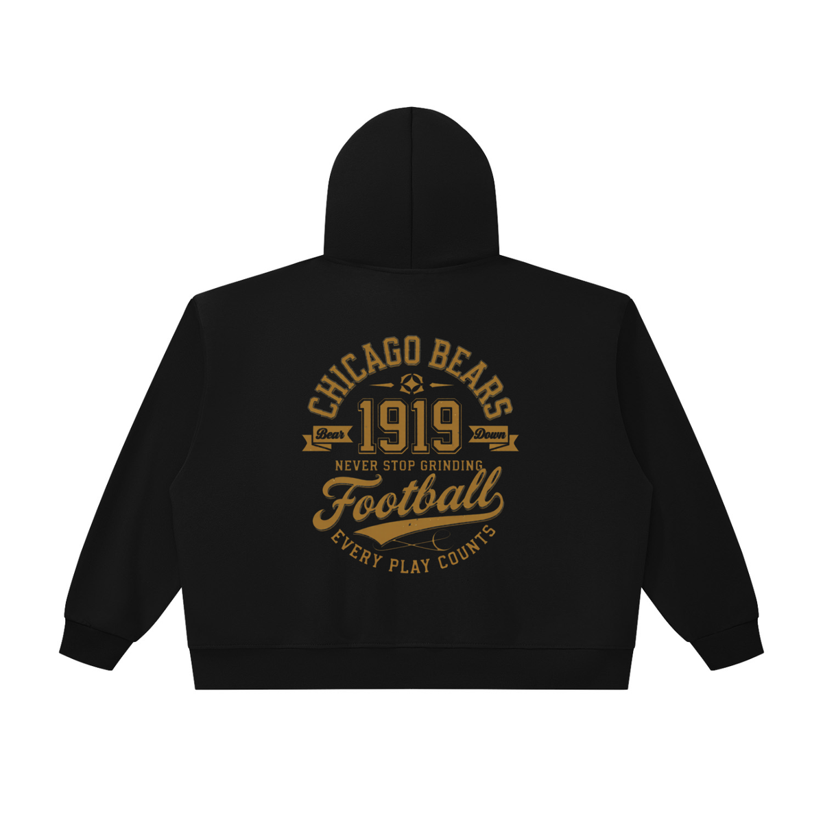 "Chicago Bears" Unisex Oversized Chunky-Zip Boxy Hoodie