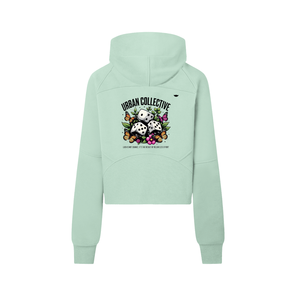 "Urban Collective Clothing co." Cropped Half-Zip Hoodie