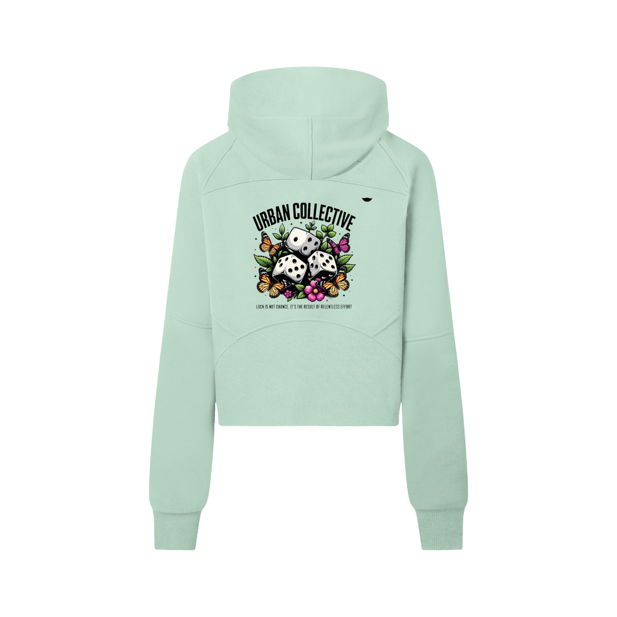 "Urban Collective Clothing co." Cropped Half-Zip Hoodie