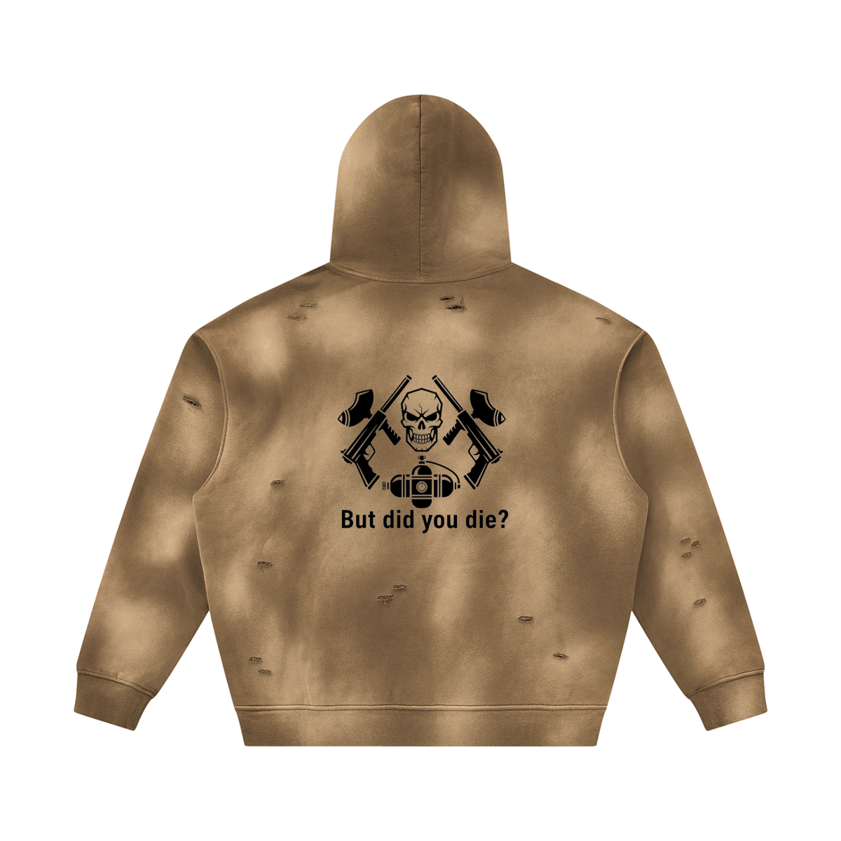 "urban collective foliage" Unisex Sunfade Frayed Fleece Hoodie