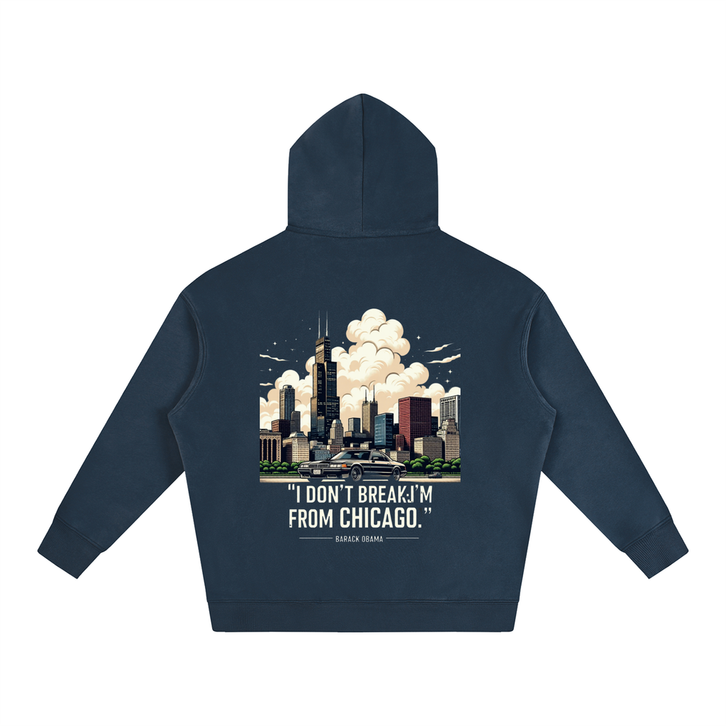 "Obama Quote" Oversize Fleeced Hoodie