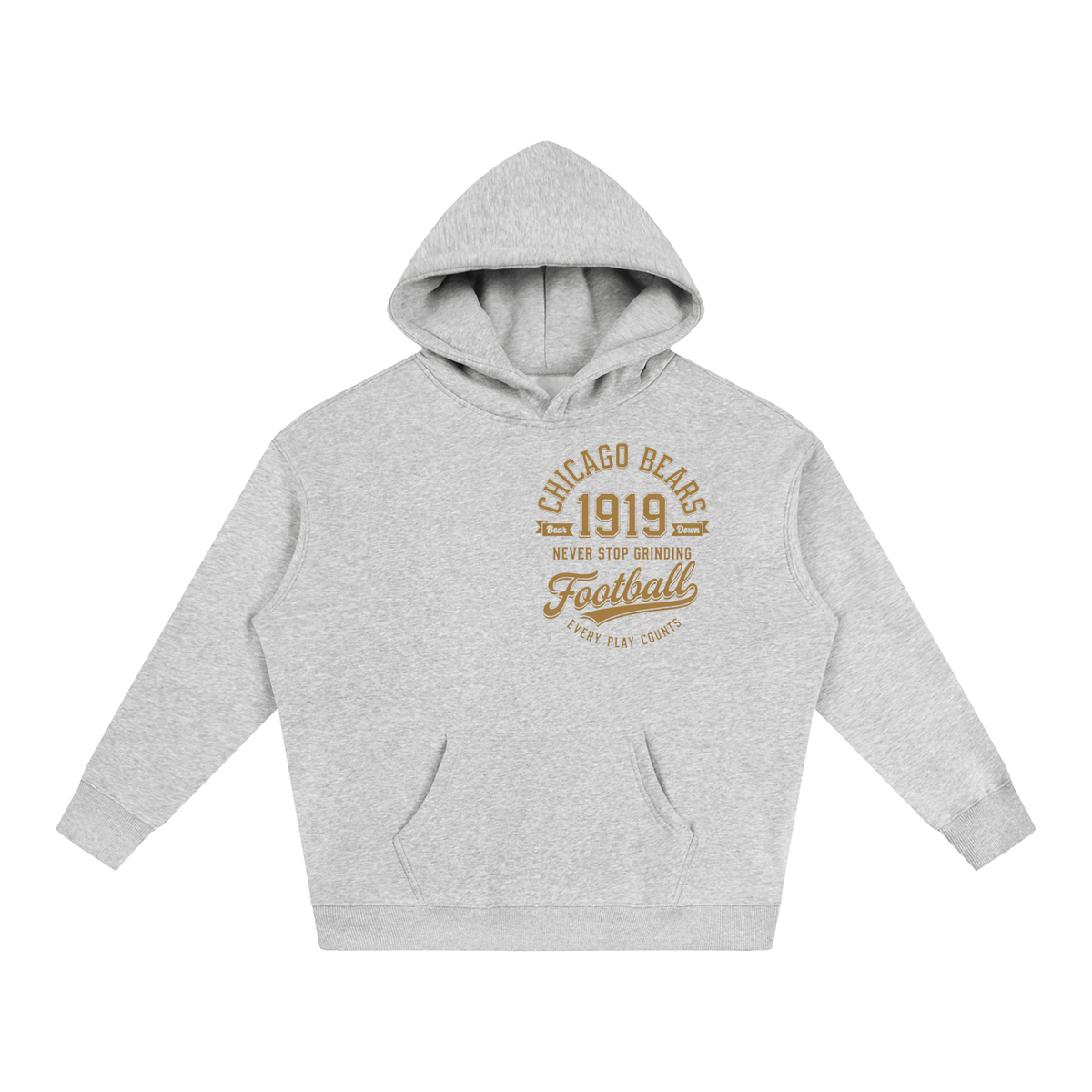 "Chicago Bears Football" Oversize Fleeced Hoodie