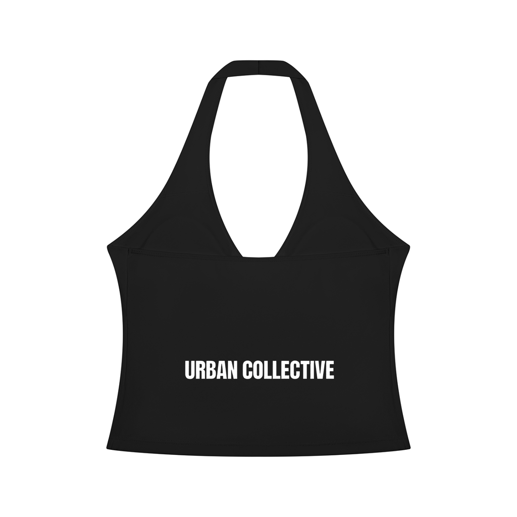 "Urban Collective Athletics" Women’s Ruched Halter Yoga Tank Top