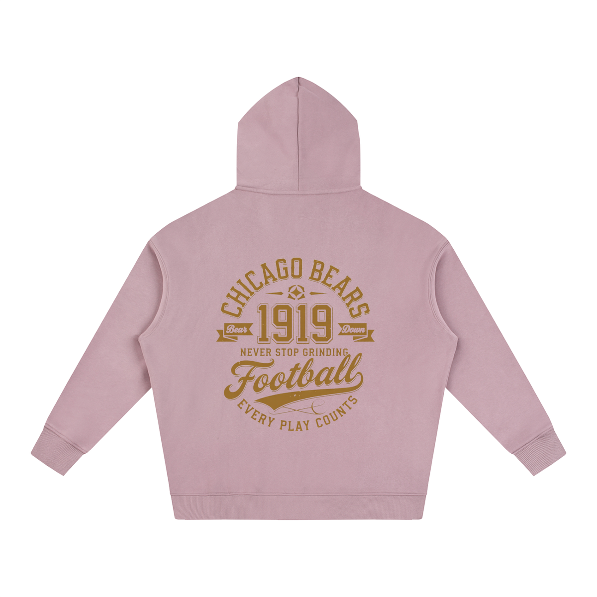 "Chicago Bears Football" Oversize Fleeced Hoodie