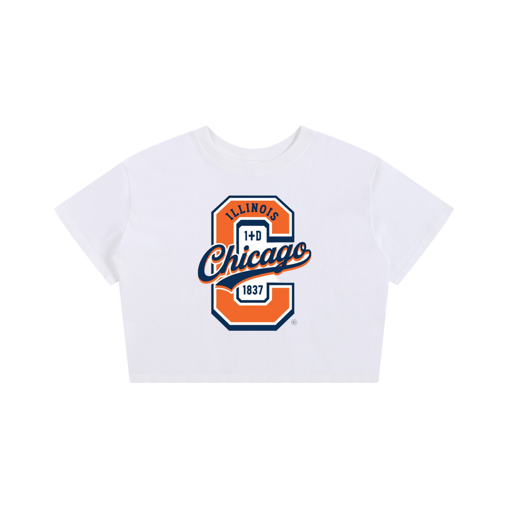 "Chicago" Baby Tee Seamless T-Shirt - 200 GSM