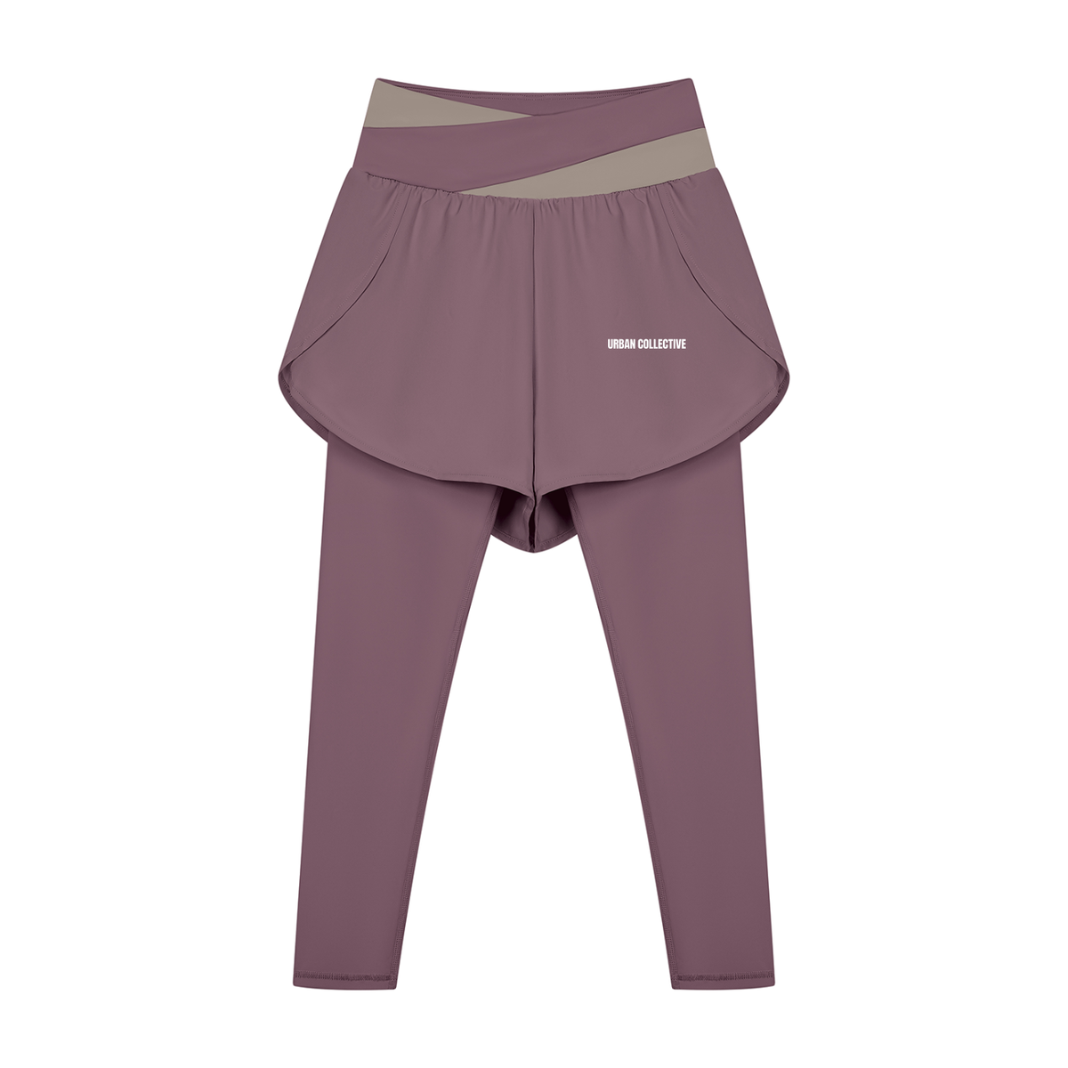 "Urban Culture Athletics" Women's Paneled High Waisted Yoga Leggings
