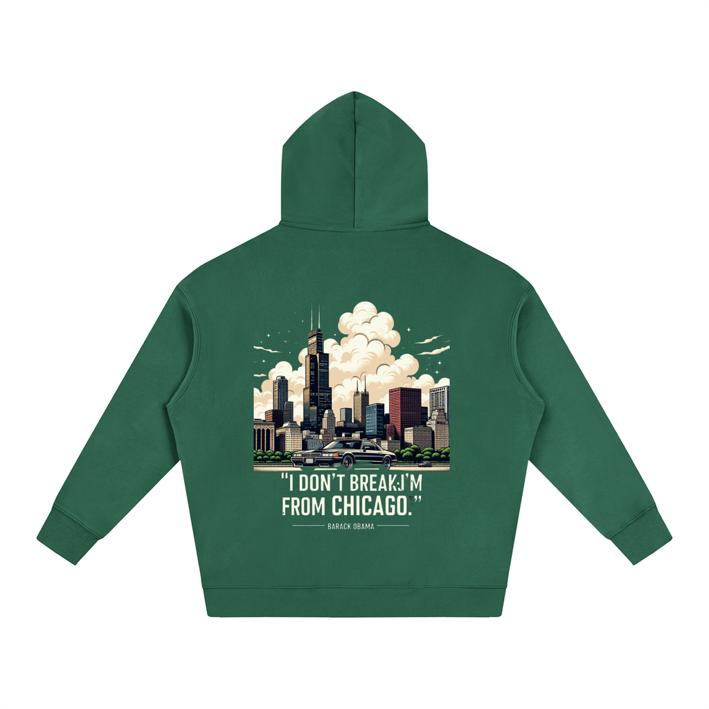 "Obama Quote" Oversize Fleeced Hoodie
